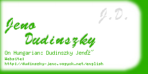 jeno dudinszky business card